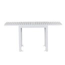 Tavolo da Giardino Allungabile 82/163x82xH75 cm in alluminio Lipari Bianco-2