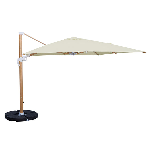 Ombrellone da Giardino Decentrato 3x4m Roma Wood beige prezzo