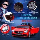 Macchina Elettrica per Bambini Licenza Mercedes SLC 300 con Telecomando Rosso  -6