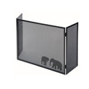 Parascintille con Antine 100x50 cm Decorazione Elefante in Ferro Verniciato Grigio Martellato -1