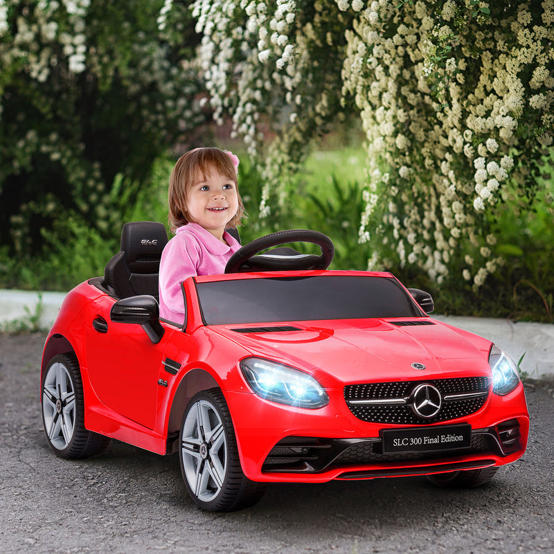 Macchina Elettrica per Bambini Licenza Mercedes SLC 300 con Telecomando Rosso  -2