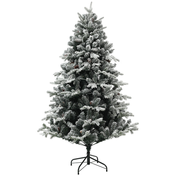 sconto Albero di Natale Artificiale Innevato 180 cm 793 Rami con Luci LED