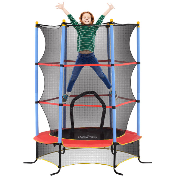 Trampolino Elastico per Bambini da 3 Anni Ø175 cm con Rete di Protezione Multicolore acquista