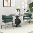 Set 2 Sedie Stile Moderno 57x53x73 cm in Velluto e Acciaio Verde  -2