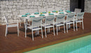 Tavolo Allungabile da Giardino 200/300x102x75 cm Porto Ercole in Alluminio Bianco-2