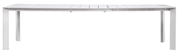 Tavolo Allungabile da Giardino 200/300x100x75 cm Nettuno in Alluminio Bianco sconto