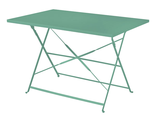 sconto Tavolo Pieghevole da Giardino 110x70x72 cm Bistrò in Ferro Verde