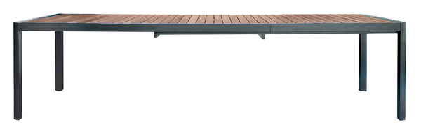 Tavolo Allungabile da Giardino 200/300x100x76 cm Lanzarote in Alluminio e Doghe in Teak Antracite prezzo