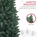 Albero di Natale Artificiale 210 cm 687 Rami Design Alto e Stretto Verde -5