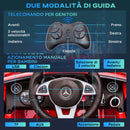 Macchina Elettrica per Bambini Licenza Mercedes SLC 300 con Telecomando Rosso  -5