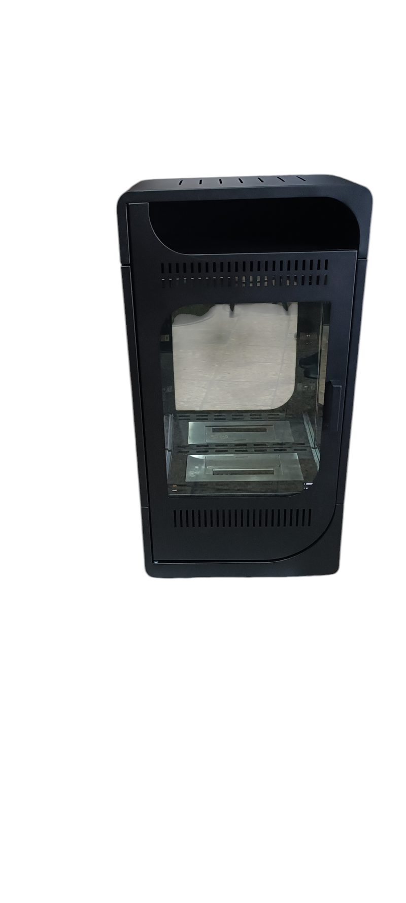 Stufa a Bioetanolo da Interno 94,5x50x32 cm 3,5kW Fiammetta Ventilata Nera Seconda Scelta