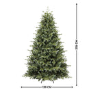 Albero di Natale artificiale alto 210 cm realizzato in PE+PVC con punte argentate-2