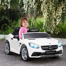 Macchina Elettrica per Bambini Licenza Mercedes SLC 300 con Telecomando Bianco  -2