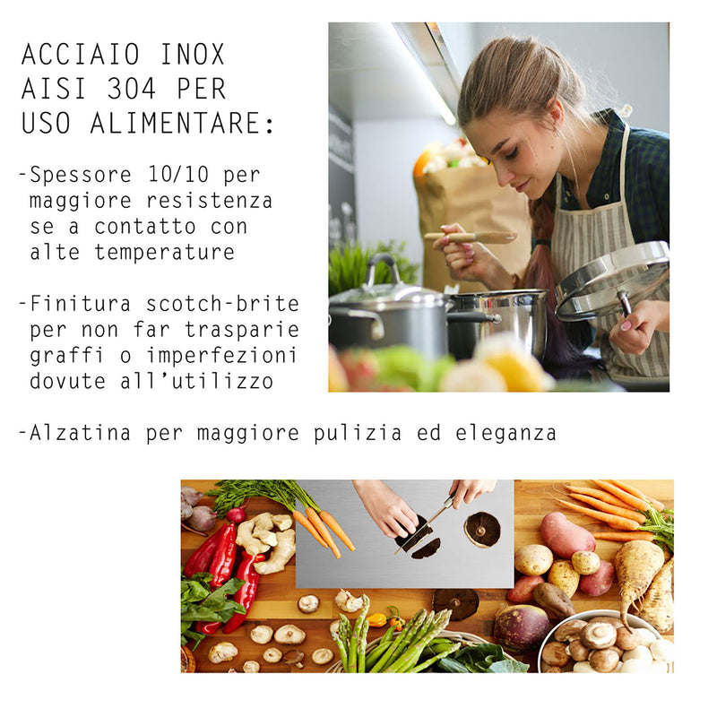 Tagliere Spianatoia per Alimenti Professionale 120x50 AISI 304  -2