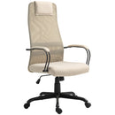 Sedia da Ufficio Ergonomica Girevole con Reclinazione Altezza Regolabile 58x61x115-125 cm Beige  -1