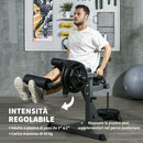 Seated Calf Machine 32 posizioni da Seduti 100x90x105 cm Grigio e Nero   -7