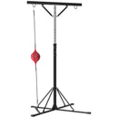 Supporto Sacco Boxe Altezza Regolabile 175-220 cm con 6 Barre di Rinforzo in Acciaio Nero   -1