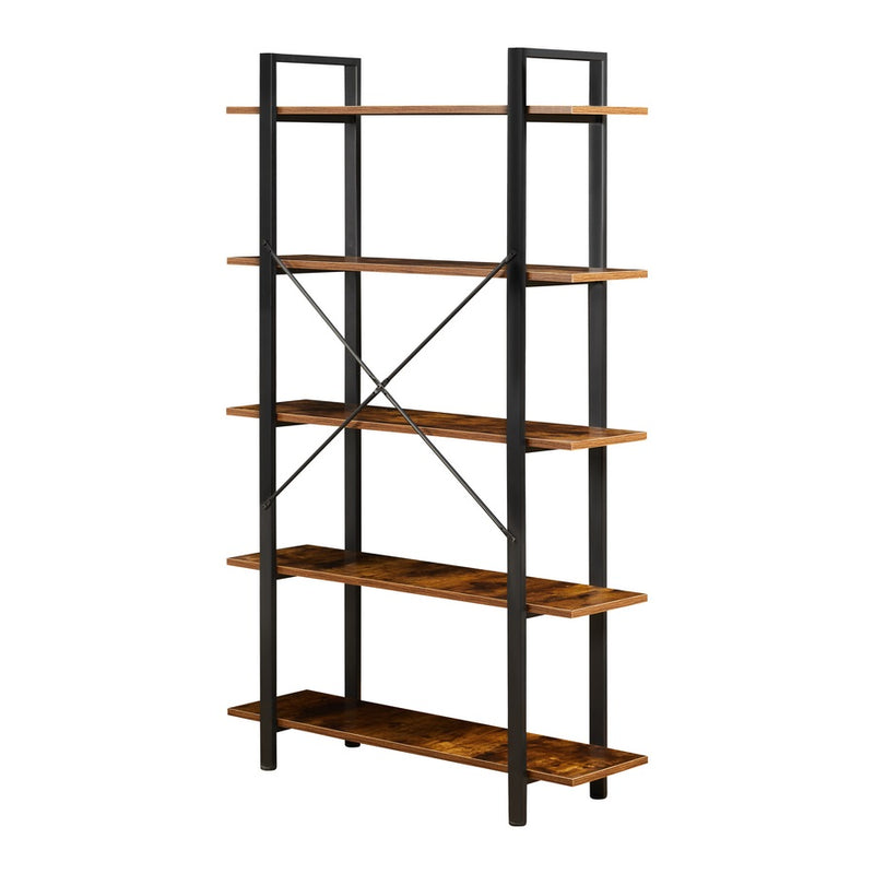 Libreria moderna con 5 ripiani 105x33,5x177,5cm in legno e metallo-3