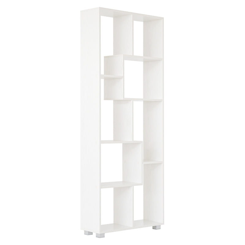 Libreria design moderno 70x178x24 cm in legno bianco opaco-1