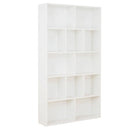 Mobile libreria moderno 12 ripiani 100x180x24 cm bianco opaco-1