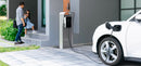 Colonnina Copertura per Stazioni di Carica Auto Elettriche 47x131x31 cm in Alluminio Wallbox Stand Bianco/Silver-2