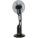 Ventilatore Nebulizzatore 90W a 4 Ruote con Serbatoio 2.8L e 4 Velocità 44,5x38,5x120 cm in Metallo PE e ABS Nero-1