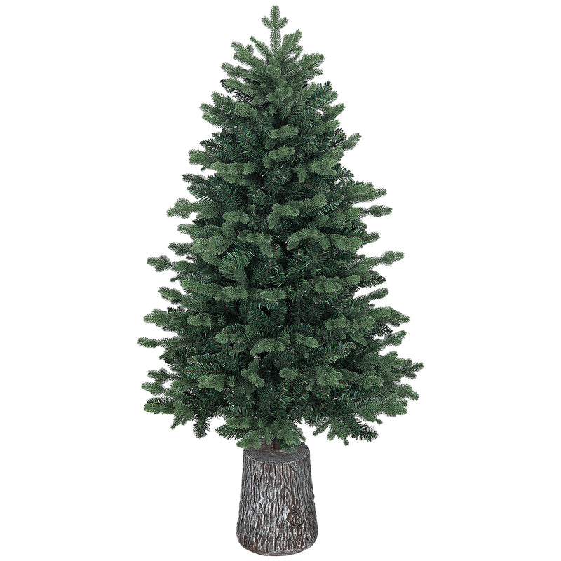 Albero di Natale Artificiale 150 cm 994 Rami Realistico Base in Resina Verde-1