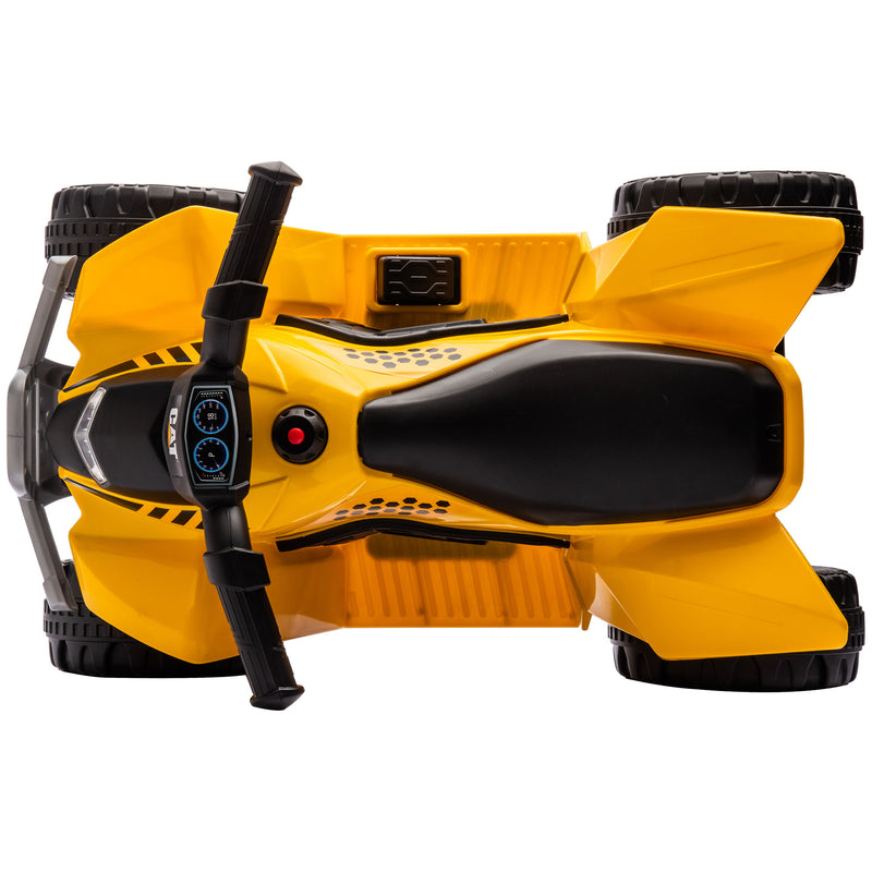 Mini Quad Elettrico per Bambini 6V Clacson e Fari con Licenza Caterpillar Giallo-9