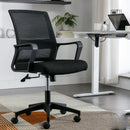 Sedia Operativa da Ufficio 45x51x94/100h cm Ergonomica con Supporto Lombare Nera-2