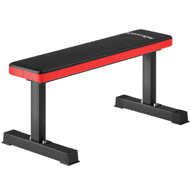 Panca Piana per Pesi e Addominali Capacità 300kg 106x26x48 cm Nero  -1