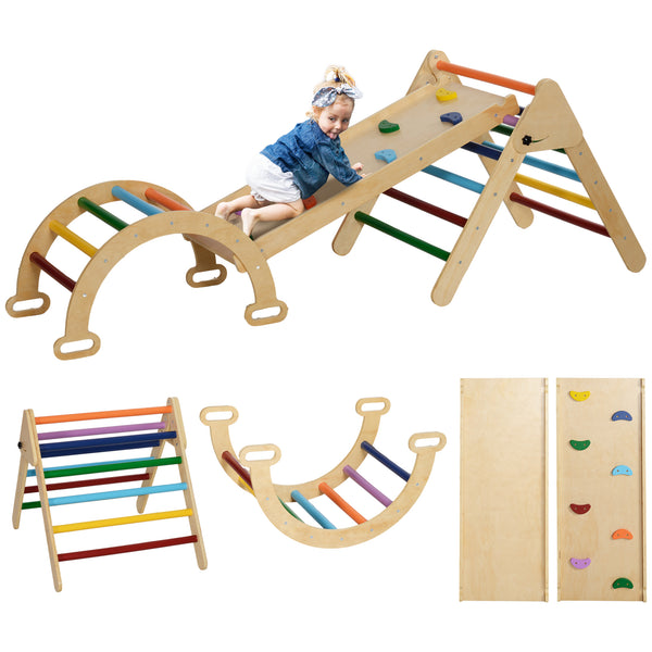 sconto Gioco per Bambini 5 in 1 Triangolo e Arco Montessori Rampa per Arrampicata