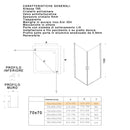 Box Doccia Angolare 2 Ante Battenti in Cristallo Trasparente 6mm H195 Bonussi Jenny Varie Misure-3