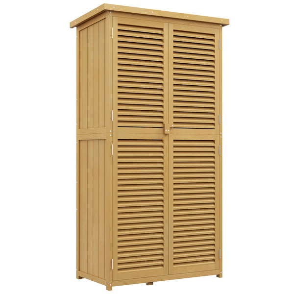 Casetta Box da Giardino 87x46,5x160 cm con Ante a persiana in Legno sconto