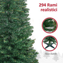 Albero di Natale Artificiale 150 cm 294 Rami Folti Verde  -6