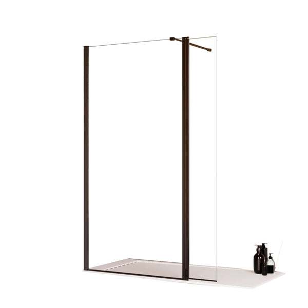 Parete Doccia Walk-In con Aletta Richiudibile in Cristallo trasparente 8mm H195 Bonussi Sveva Varie Misure prezzo