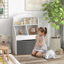 Libreria per Bambini 2 Livelli con Cassetto 62x40x88 cm Bianco  -2