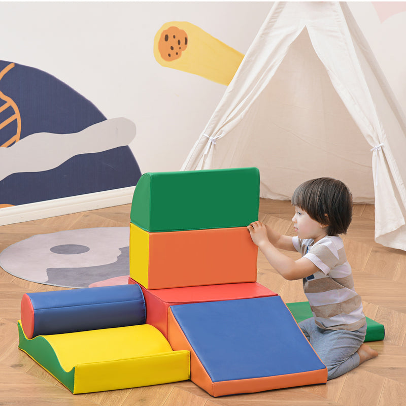 Set 7 Blocchi Costruzioni Morbide per Bambini Multicolore  -2