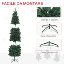 Albero di Natale Artificiale 210 cm 687 Rami Design Alto e Stretto Verde -6