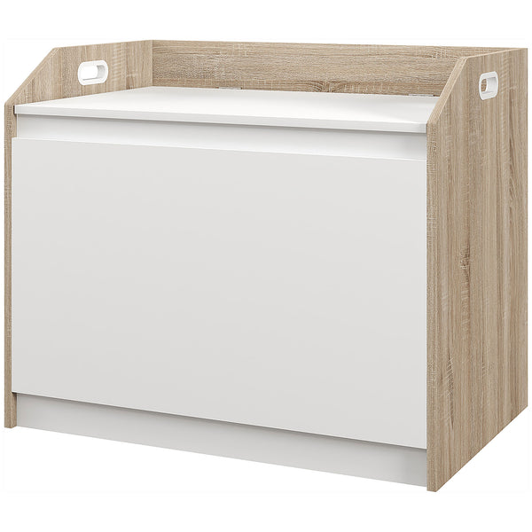 acquista Cassapanca Moderna con Schienale e Vano Contenitore 62,4x40x51,5 cm in Legno Bianco