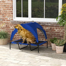 Cuccia per Cani Taglia Grande 106x76x94 cm in Acciaio e Poliestere Blu Scuro-2