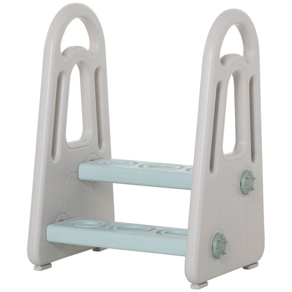 Sgabello per Bambini Scaletta a 2 Gradini 435x38,5x61 cm Blu e Grigio prezzo