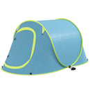 Tenda da Campeggio Pop Up Impermeabile con Accessori e Borsa di Trasporto 245x148x105 cm in Poliestere Blu-1