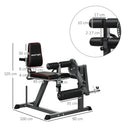 Seated Calf Machine 32 posizioni da Seduti 100x90x105 cm Grigio e Nero   -3