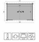 Casetta da Giardino Porta Doppia 300x200 cm in Legno Ambra-4