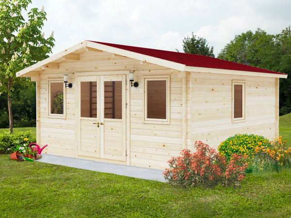 prezzo Casetta da Giardino Porta Doppia 3 Finestre 500x500 cm in Legno Lavinia