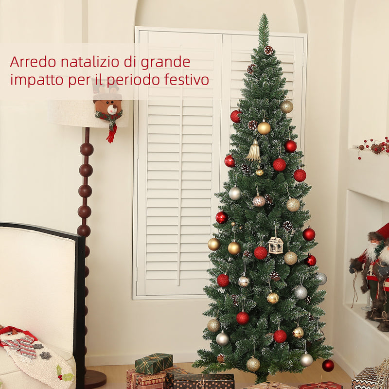 Albero di Natale Artificiale 180 cm 618 Rami con Pigne Verde -4