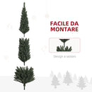 Albero di Natale Artificiale 225 cm 538 Rami Slim Salvaspazio Verde-6