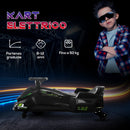 Go Kart Elettrico per Bambini Velocità 3-8 km/h per Drifting Nero  -7