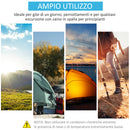 Tenda da Campeggio a Cupola con 2 Finestre e Design Pop-Up a Igloo 220x108x110 cm in Poliestere Blu-7