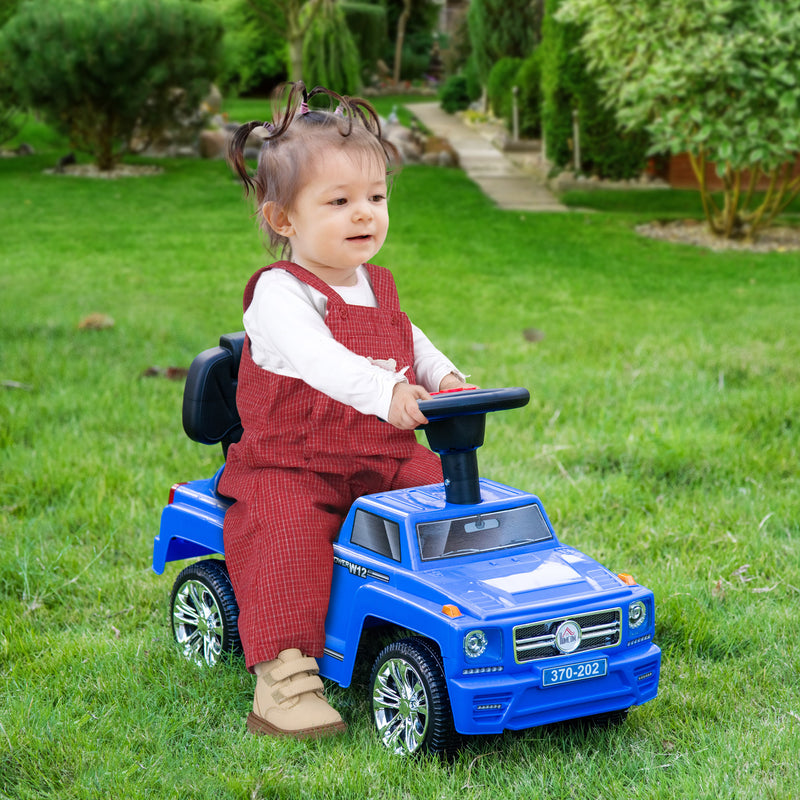 Auto Macchina Cavalcabile Fuoristrada per Bambini Clacson e Musica Blu -2